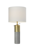 Stolná lampa TURIN Concrete / Gold / White H65