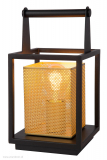 Stolná lampa SANSA Black/Gold, 1/E27, H28,5