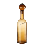 1M148 Váza - Fľaša MALIA  Amber, H53 cm