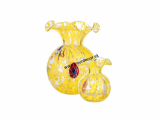 Váza MURRINE žltá H25cm