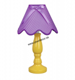 Stolná lampa LOLA fialová/žltá, H41 cm