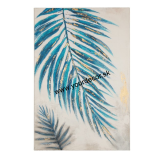 1Q194 Obraz Palmový list modrý, 60 x 90 cm
