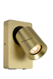 Nástenné svietidlo NIGEL Matt Gold/Brass LED 1x5W GU10 + USB