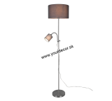 Stojatá lampa OWEN sivá/nikel, E27/E14, H160 cm