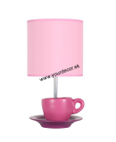 Stolná lampa CYNKA ružová šálka, 1/E14, H31cm