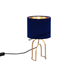 Stolná lampa GRACE Modrá/Zlatá, 1/E14