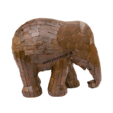 Soška slona IN THE WOODS DEEP OAK, H15cm