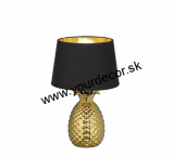Stolná lampa PINEAPPLE čiern/zlatá, 1/E27, H43 cm