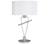 Stolná lampa PARIS II Biela/Nikel mat, 1/E27, H58 cm