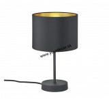 Stolná lampa HOSTEL Čierna/Zlatá, 1/E27, H33 cm