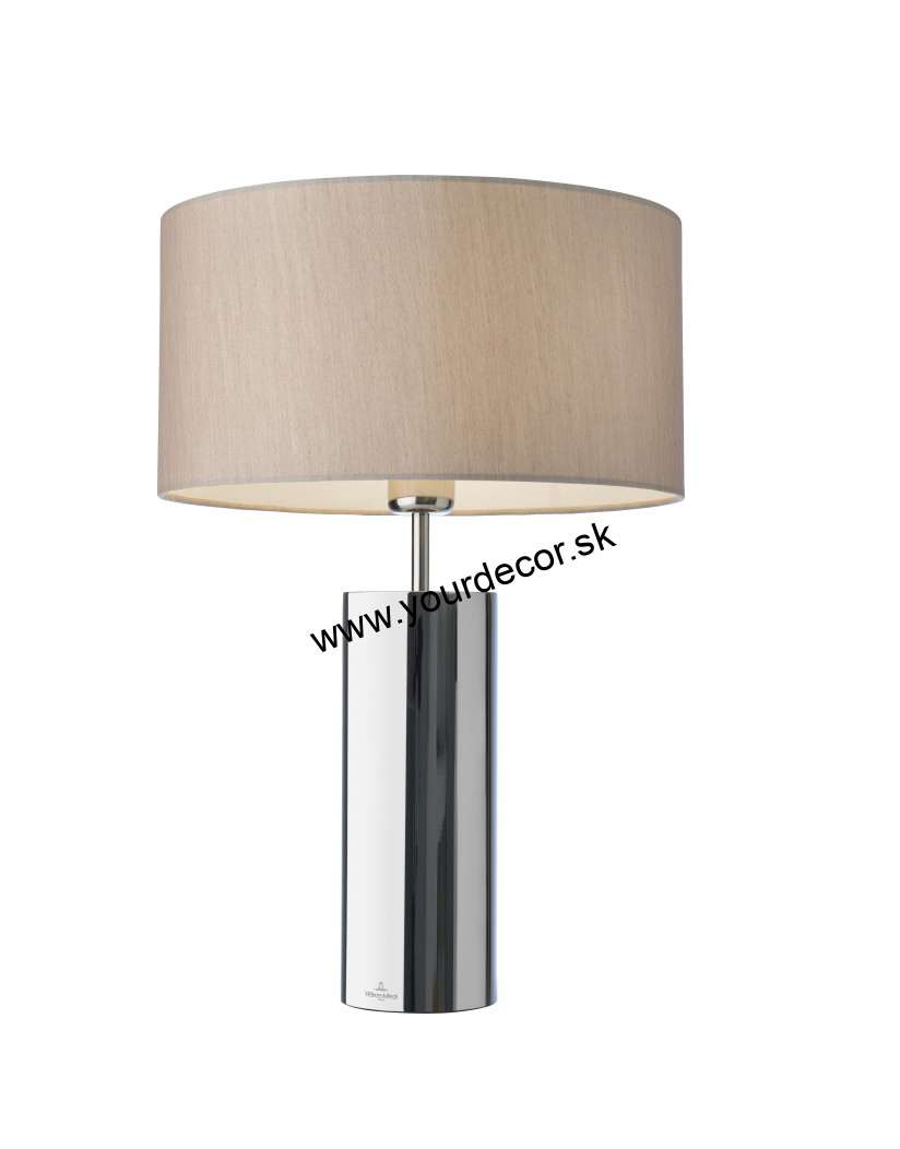 Stolná lampa PRAG Chrome / Beige D36