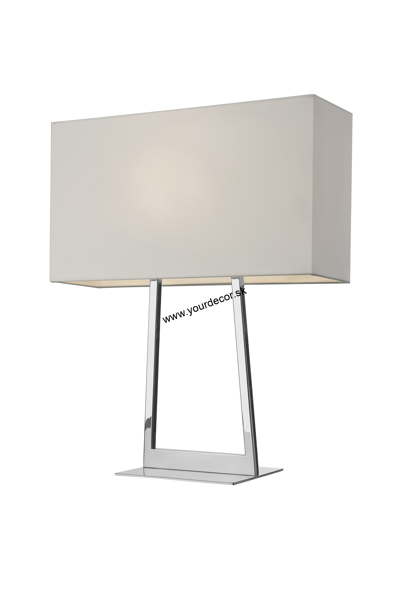 Stolná lampa LYON Steel / White H52 cm