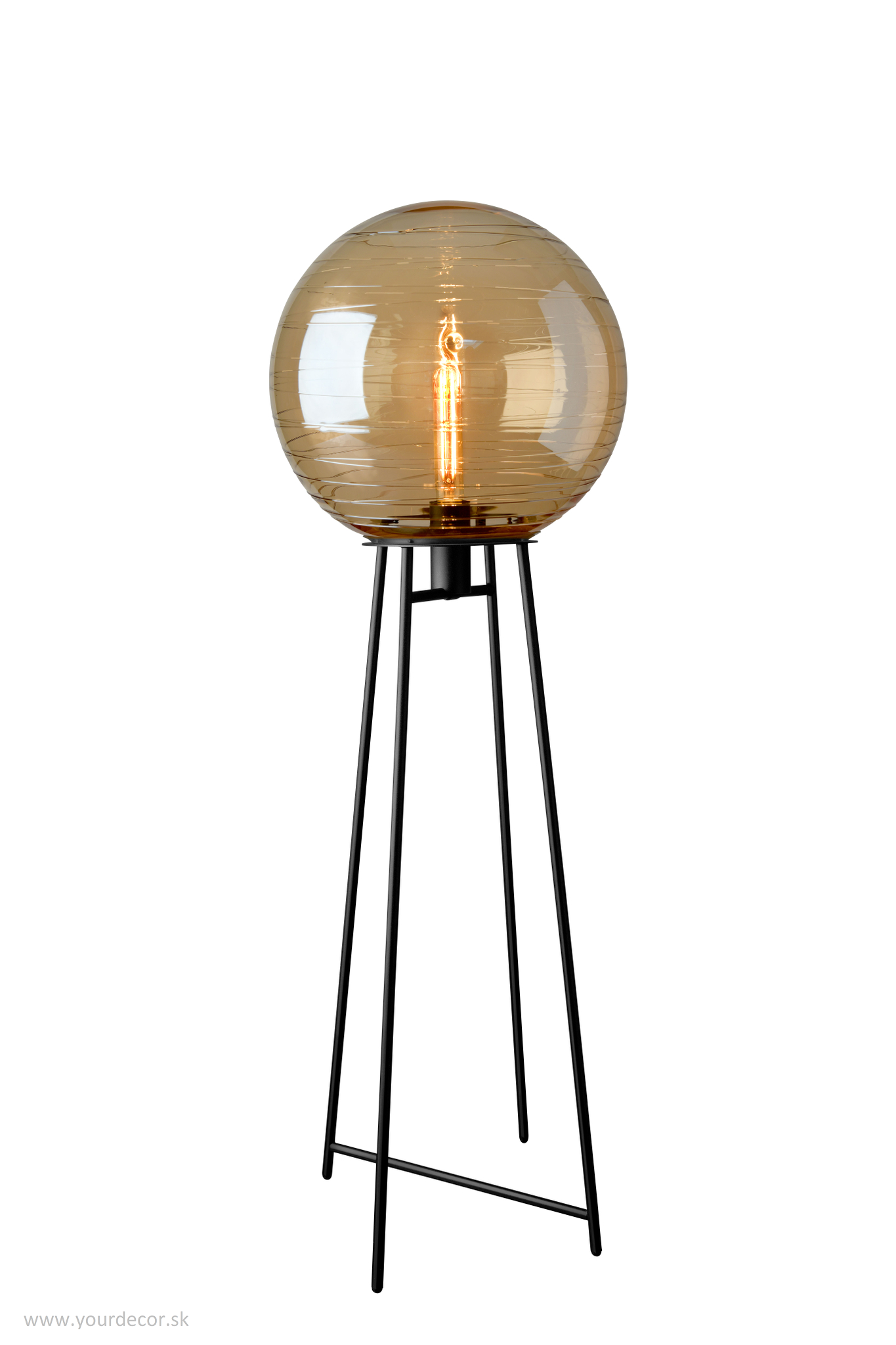 Stojatá lampa LANTAREN Amber/Black, H117 cm