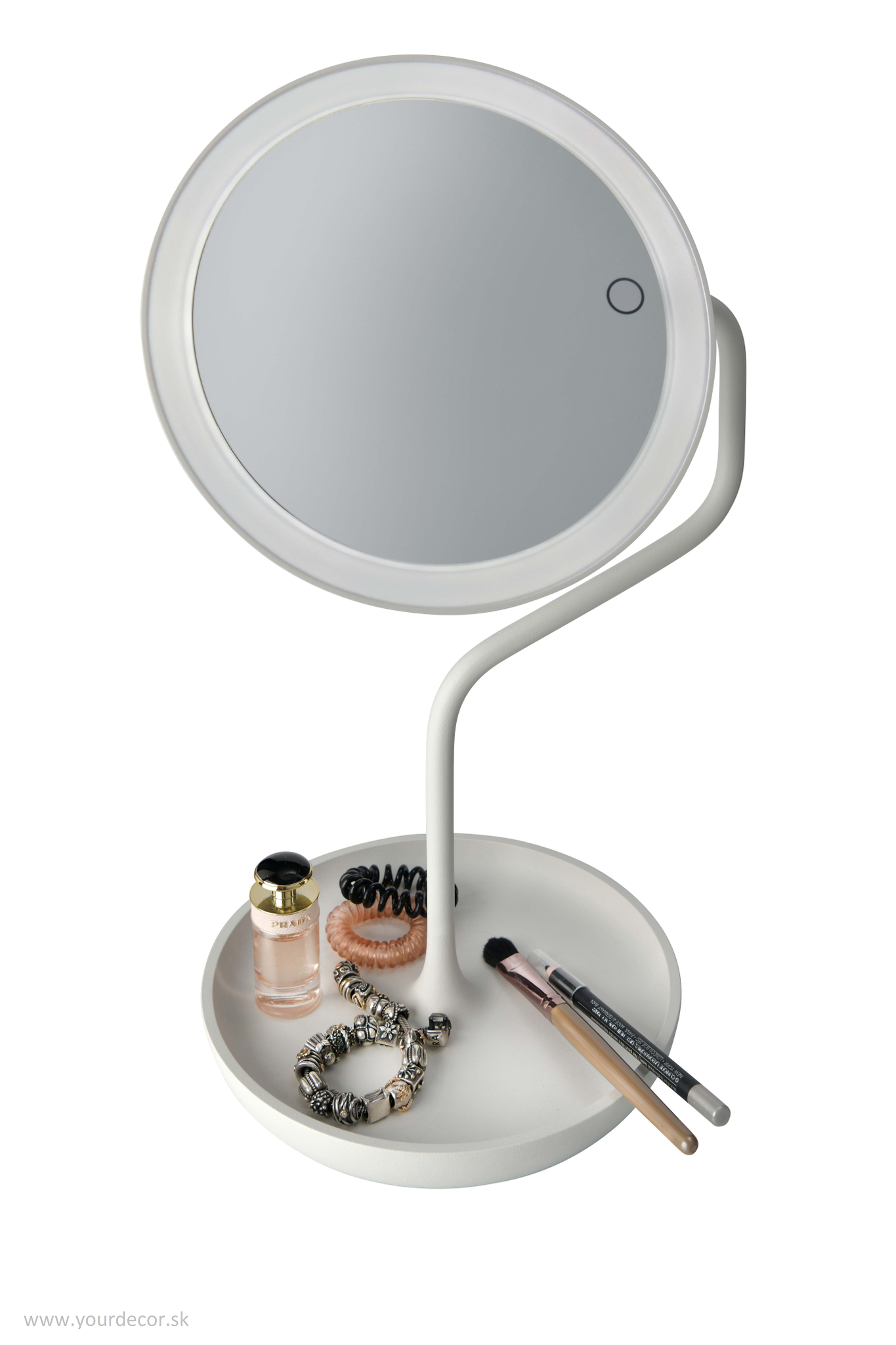Kozmetické zrkadlo VERSAILLES White, H32 cm