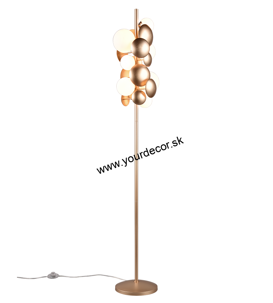 Stojatá lampa BUBBLE zlatá 7/G9, H155cm