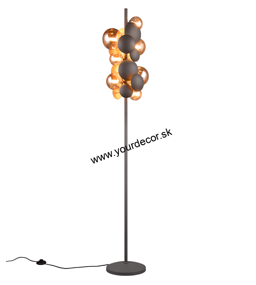 Stojatá lampa BUBBLE antracit 7/G9, H155cm