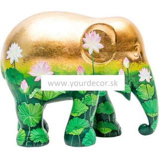 Soška slona GOLDEN LOTUS H15cm