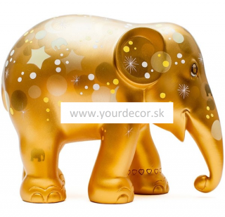 Soška slona SPARKLING CELEBRATION GOLD H15cm