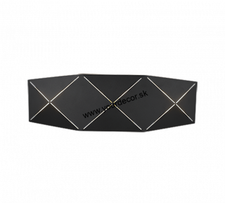 Nástenné svietidlo ZANDOR čierne, LED2x6,5W, 3000K, L40 cm