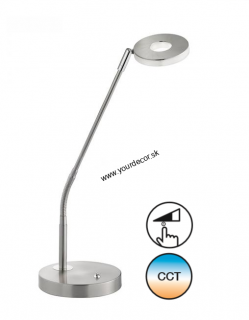 Stolná lampa DENT Nikel mat., LED6W, 3000K/4750K/6500K