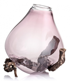 Váza na konári z viniča SEDIMENTI ametyst H35cm