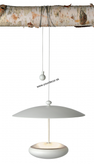 Závesné svietidlo / Stolná lampa FLYER biela IP54 AKKU