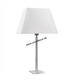 Stolná lampa ELEGANCE CLEAR biela H68/72cm