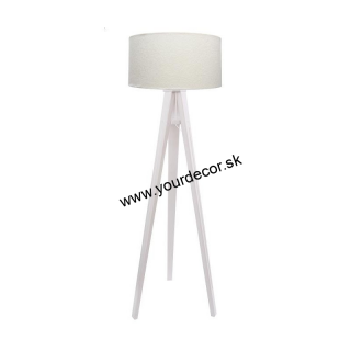 Stojatá lampa LUNA White / White / Wood-White