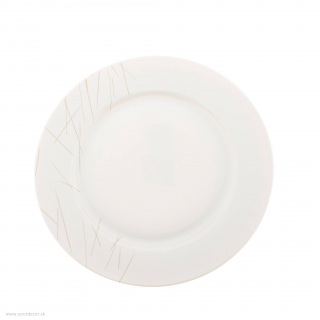 PETRA WHITE tanier plytký D27, SET6ks