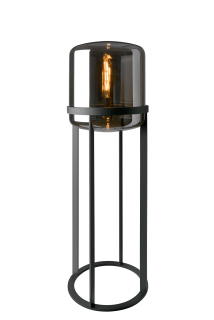 Stojatá lampa MELBOURNE Smoked Glass H150