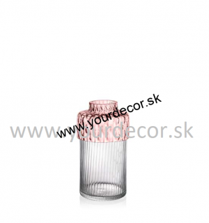 Váza XYZ ružová H28 cm