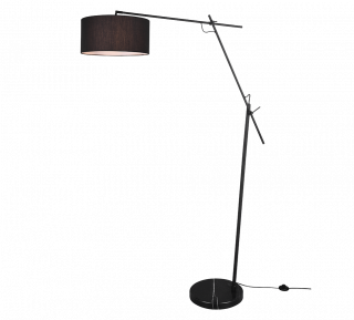 Stojatá lampa PONTE Black, 1/E27, H168cm