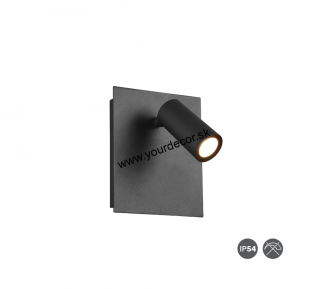 Nástenné svietidlo TUNGA 1xCOM LED Black IP54