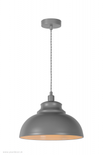 Závesné svietidlo ISLA Grey 1/E27, D29 cm