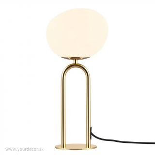 Stolná lampa SHAPES Brass / Opal White Glass