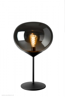 Stolná lampa DROP Smoky/Black, H59cm,