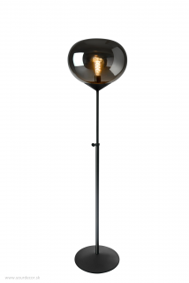 Stojatá lampa DROP Smoky/Black, H116-169cm,