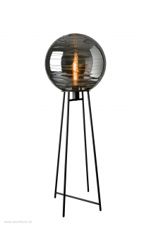 Stojatá lampa LANTAREN Smoky/Black, H117 cm