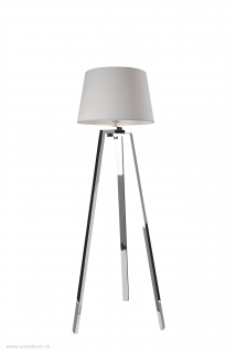 Stojatá lampa TRIOLO White / Steel, E27, H152 cm