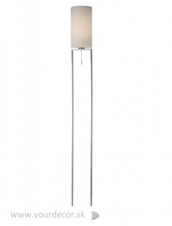Stojatá lampa FINE Chrome / White Glass, E27, H160 cm