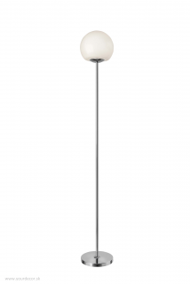 Stojatá lampa STIRLING Chrome / Glass White, 1xE14, H40 cm
