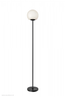 Stojatá lampa STIRLING Black / Glass White, 1xE14, H40 cm