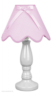 Stolná lampa LOLA ružová, H41 cm