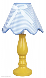 Stolná lampa LOLA modrá / žltá, H41 cm