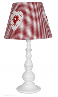 Stolná lampa SWEET ružová / biela, H51 cm