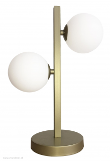 Stolná lampa KAMA Brass / White G9/1X28W, H42 cm