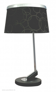Stolná lampa IMPRESJA Black / Chrome, H51 cm