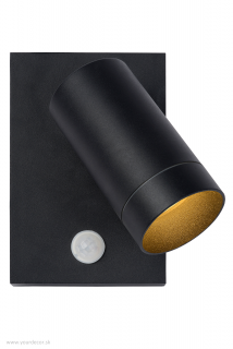 Nástenné svietidlo TAYLOR Black, 1/GU10, Sensor, IP54
