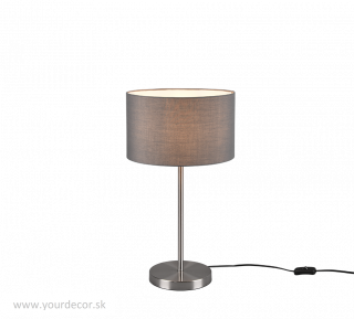 Stolná lampa HOTEL Grey, 1/E27, H55cm