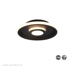 Stropné svietidlo ASCARI Black, LED28W, 3000K, IP44
